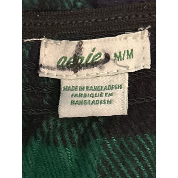 Aerie Blue and Green Plaid Flannel Pajama Onesie - Picture 5 of 6